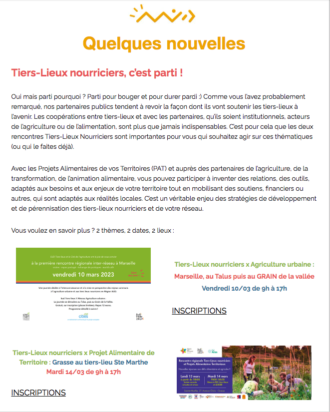 Newsletter de mars